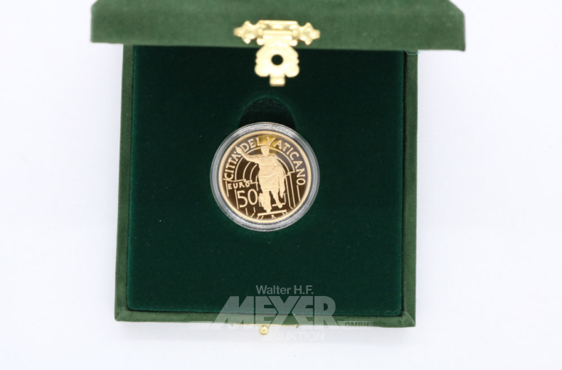 Gold-Gedenkmünze ''50 EURO Vaticano VI