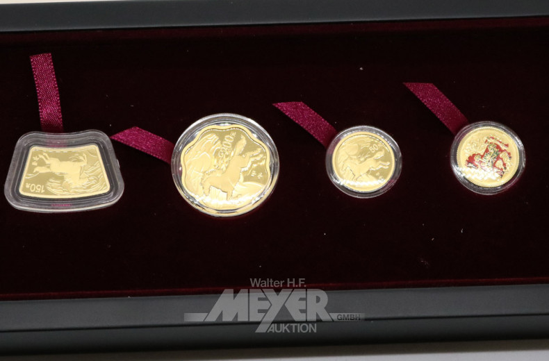 Gold-Set ''Year oft he Horse'', China