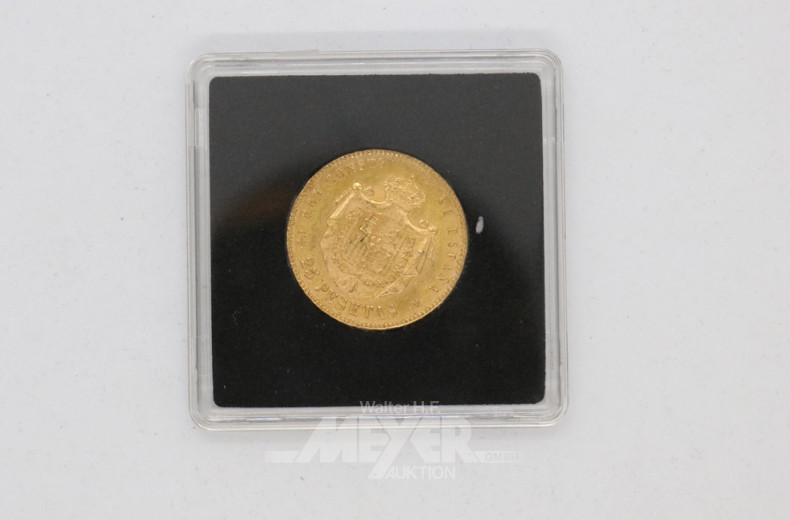 Goldmünze ''20 Pesetas Spanien