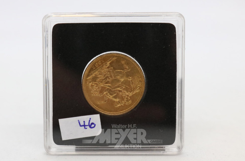 Goldmünze ''Victoria Britania 1887''