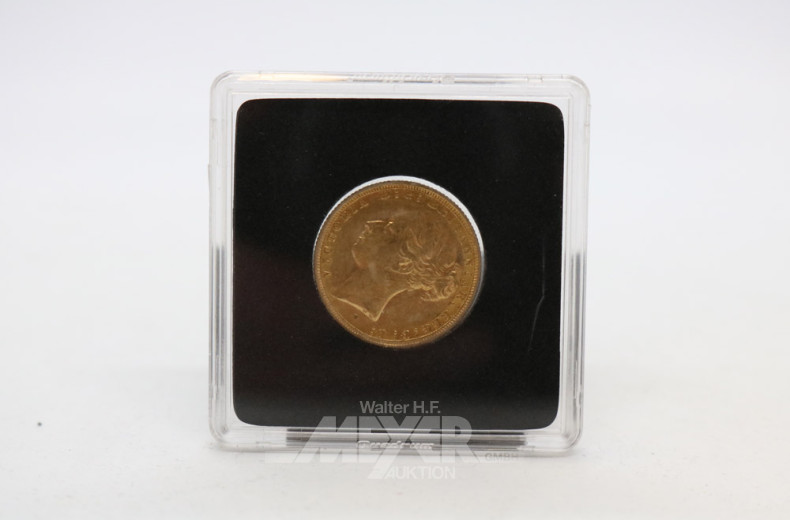 Goldmünze ''Victoria Britania 1887''