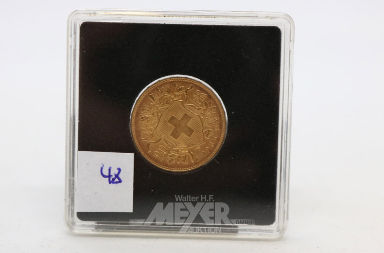 Goldmünze ''20 Schweizer Franken 1935''
