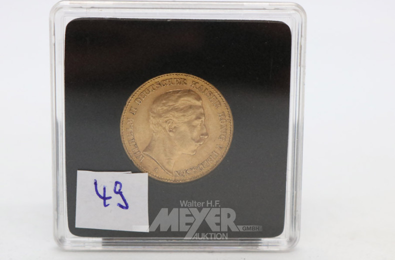 Goldmünze ''20 Mark Deutsches Reich 1902''