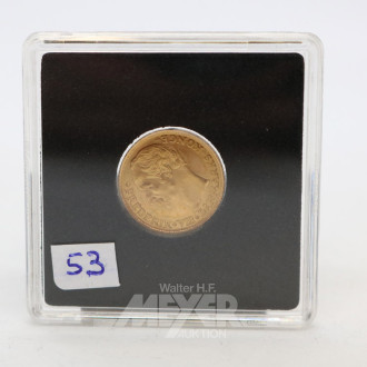 kl. Goldmünze ''10 Kronen Dänemark