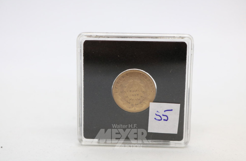 kl. Goldmünze ''10 France Frankreich