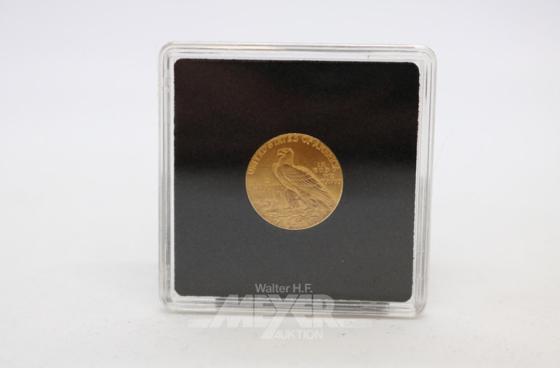 Goldmünze ''2½ Dollar Amerika Indian