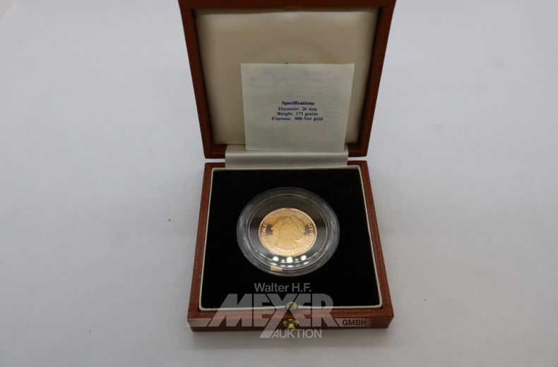 Goldmünze ''250 Dollars'' Jamaica 1893