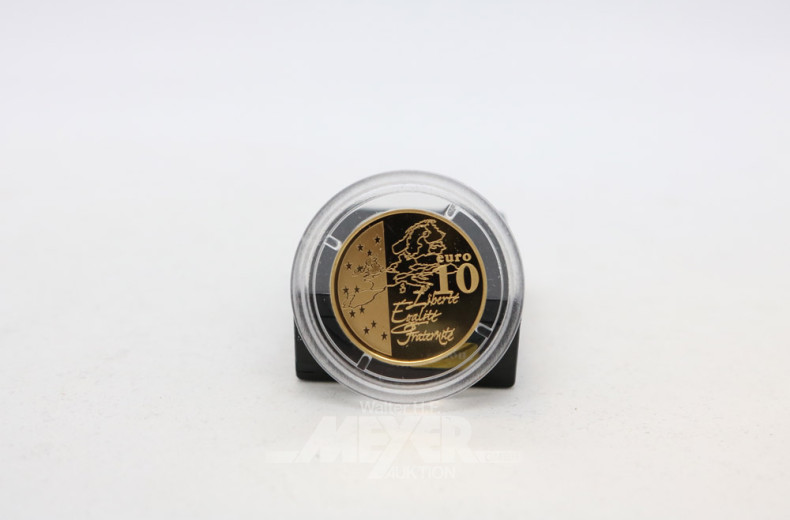 Goldmünze ''10 EURO Frankreich 2003''