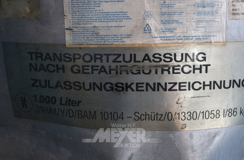 Vorrats- und Entsorgungstank