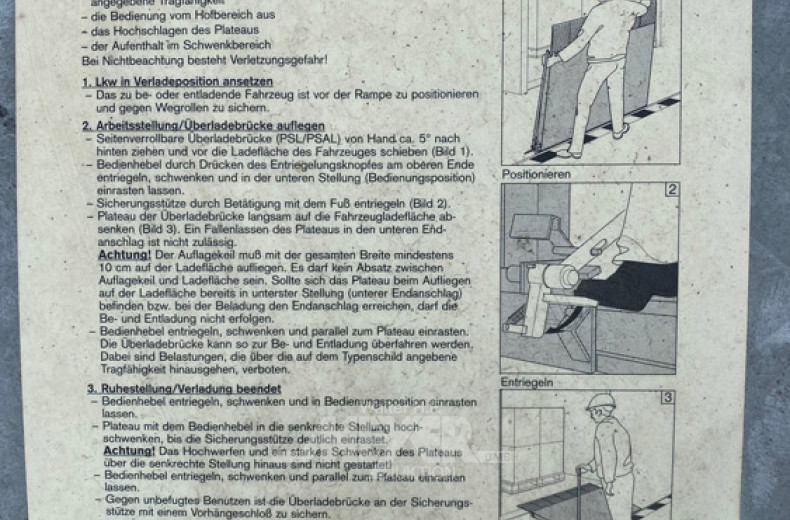 4 Überladedebrücken, seitenverrollbar