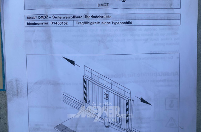 4 Überladedebrücken, seitenverrollbar