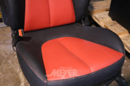 Autositz, Leder rot/schwarz