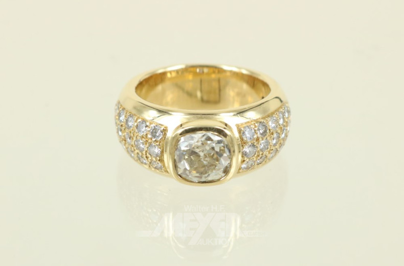 Damenring, 750er GG, Bandringform,