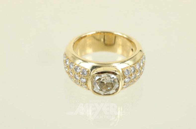 Damenring, 750er GG, Bandringform,