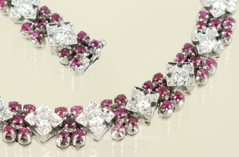 Armband, 750er WG, ca. 27,5 g., besetzt