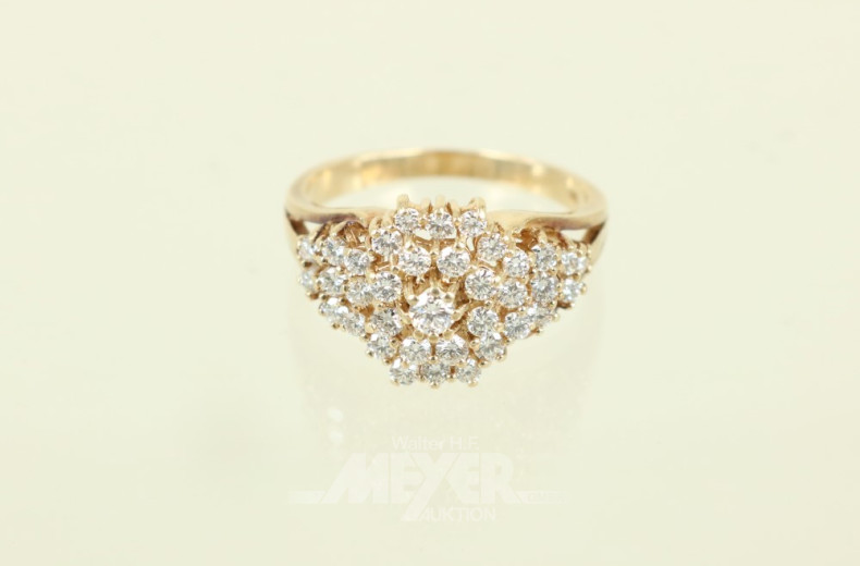 Damenring, 585er GG, Modell 70er Jahre,