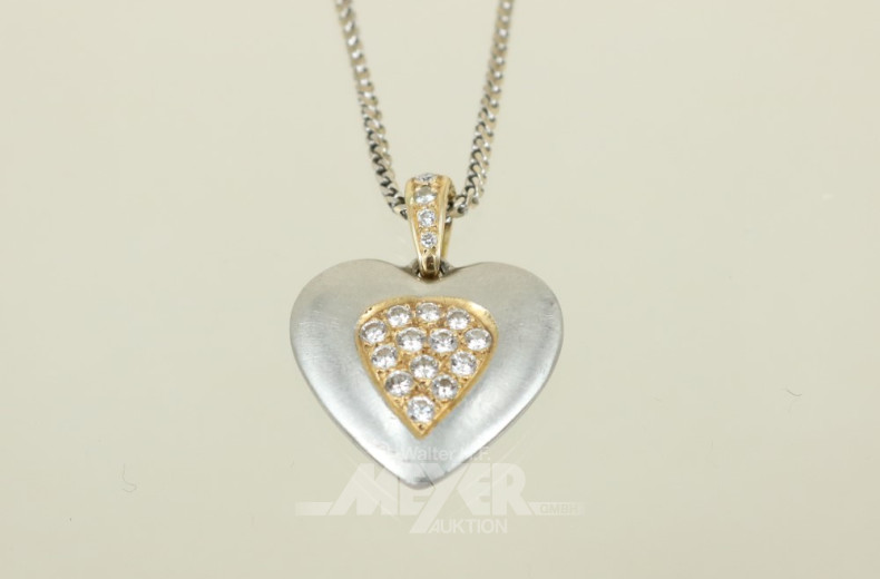 Kettchen, 750er WG, rhodiniert/Platin