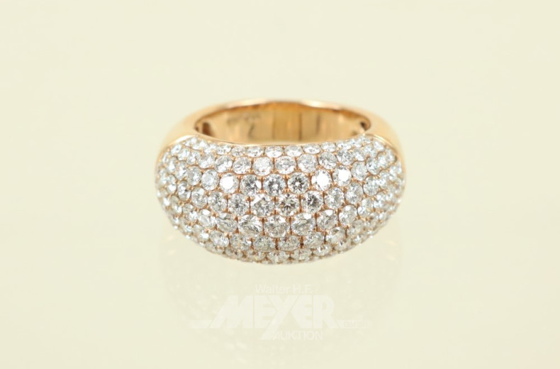 Damenring, 750er Roségold, Bandringform,