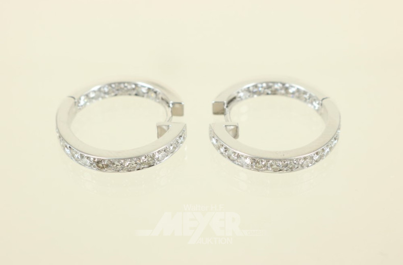 Paar Creolen, 750er WG, innen und außen