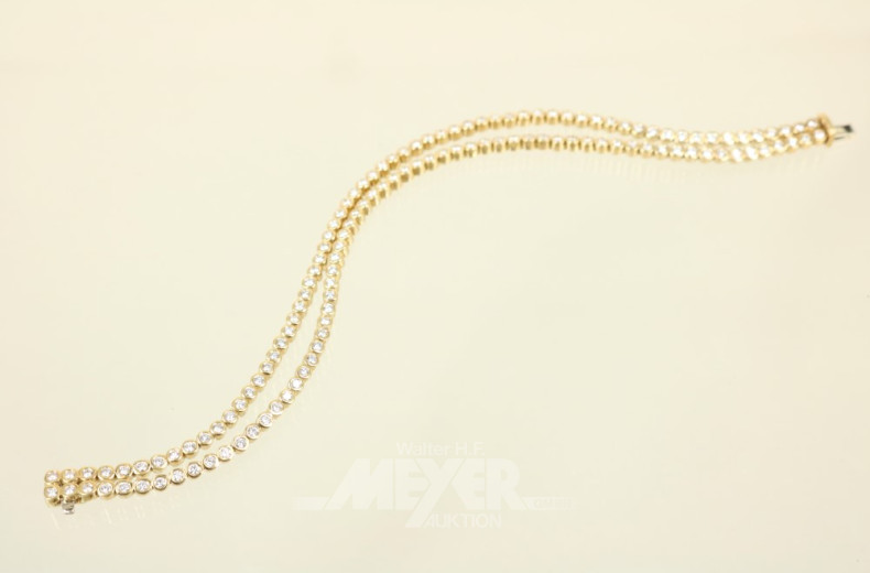 Armband, 750er GG, doppelreihig