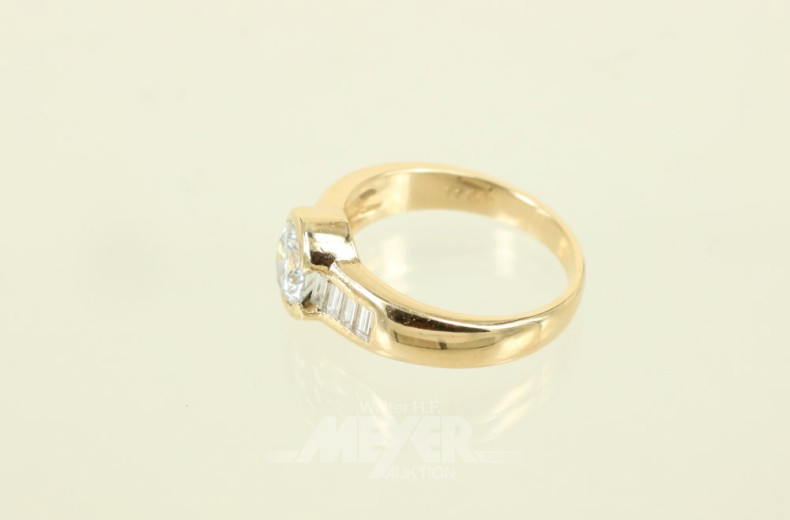 Damenring, 750er GG, schmale Bandring-