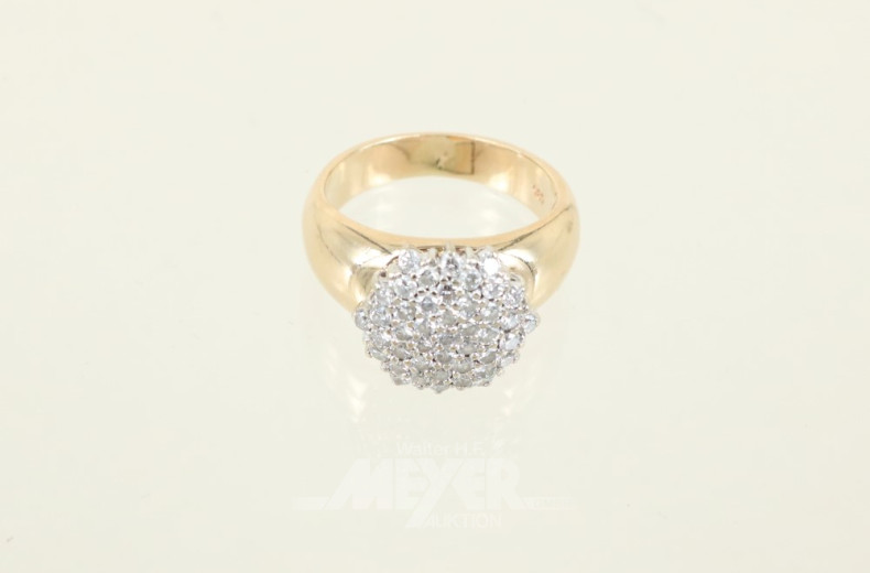 Damenring, 585er GG, ca. 5,2 g.,