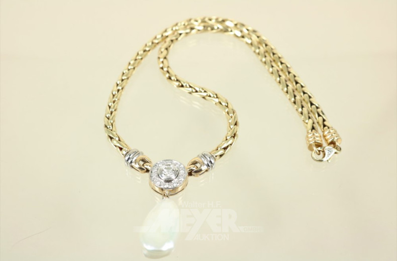 Collier, 585er GG, ca. 39 g.,