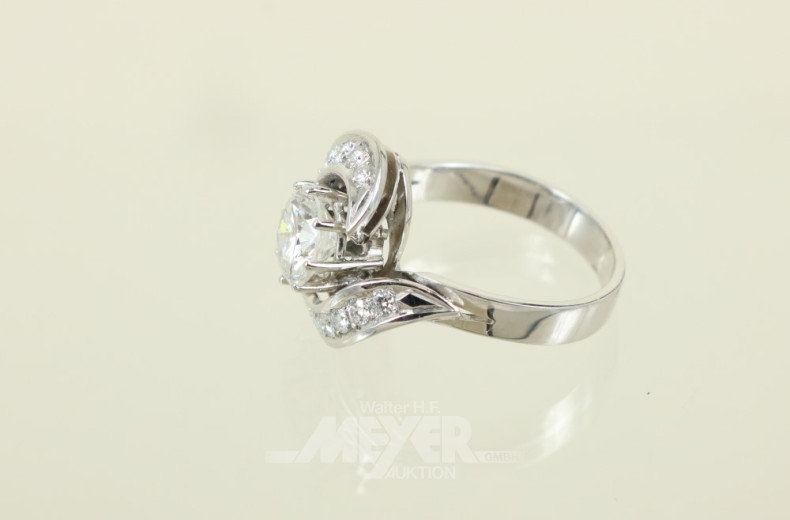 Damenring, 585er WG, Modell 60er Jahre,