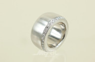 Damenring, 585er WG, breite Band-