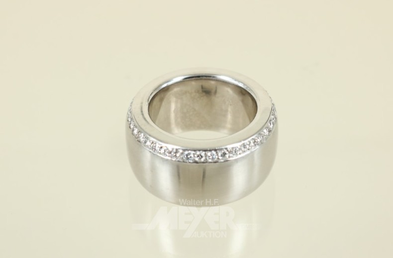 Damenring, 585er WG, breite Band-