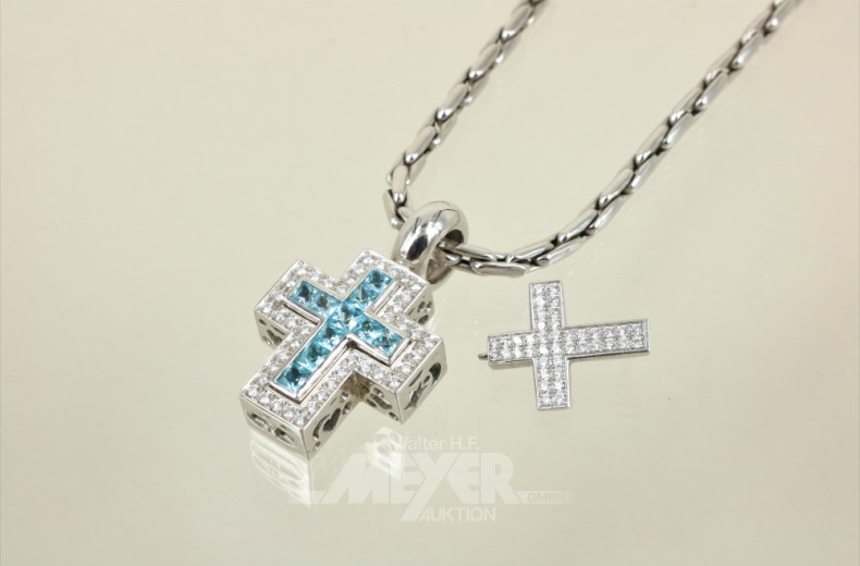 Glieder-Halskette, 750er WG, ca. 36 g.,