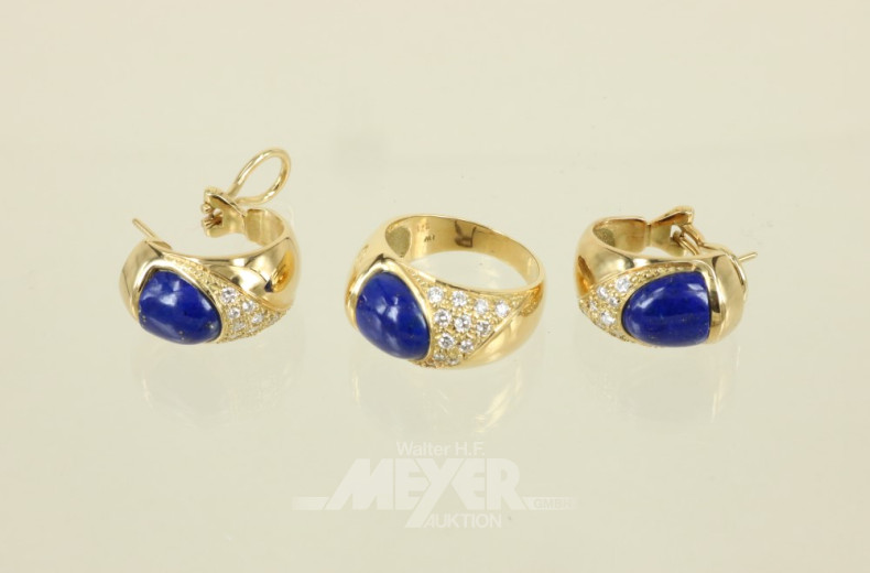 Ring, mit passenden Ohrsteckern/Creolen