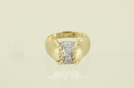Ring, 585er GG, mattiert, ca. 5 g.,
