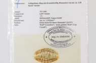 Ring, 585er GG, ca. 6 g. besetzt mit
