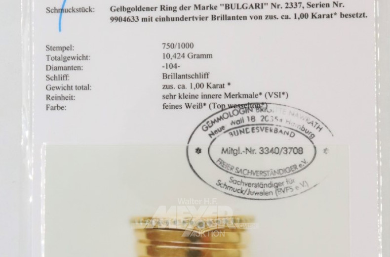 Ring, 750er GG, BULGARI, besetzt mit