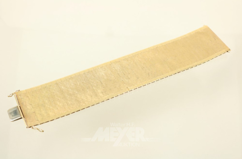 breites Armband, 750er GG, mattiert,