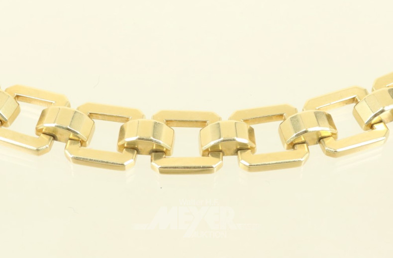 Gliederarmband, 750er GG, ca. 27 g.