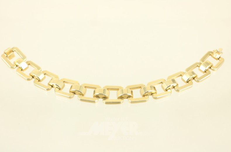 Gliederarmband, 750er GG, ca. 27 g.