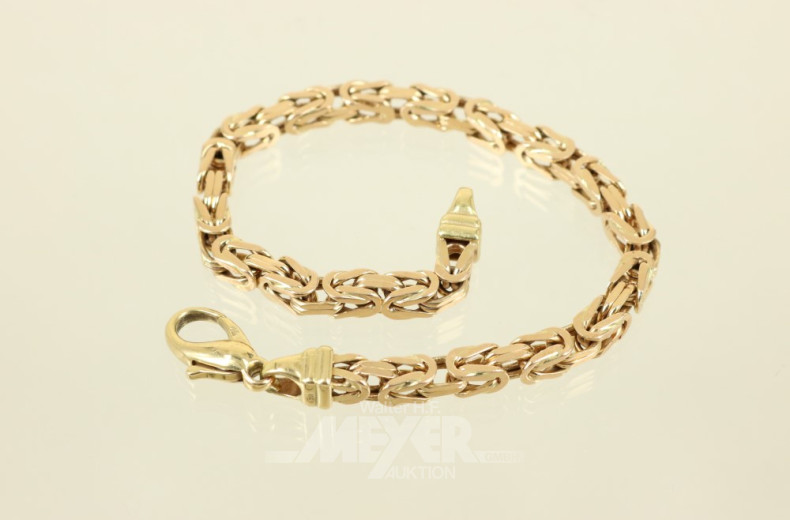Königsketten-Armband, FBM, 750er GG