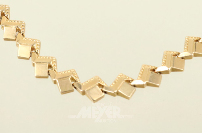 Glieder-Halskette, 750er RG, ca. 20 g.,