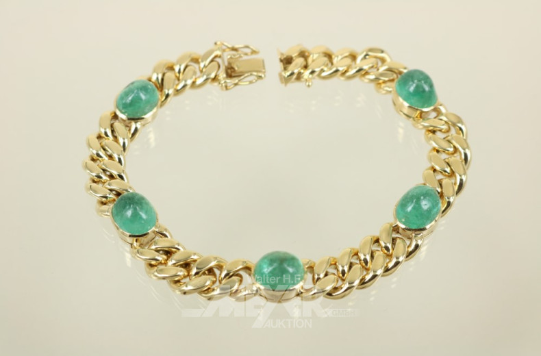 Panzerarmband, 750er GG, ca. 57,5 g.,