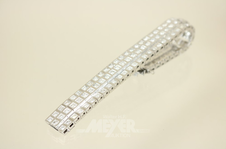 breites Gliederarmband, 750er WG,