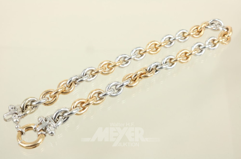 Gliederkette, 750er GG/WG, ca. 52 g.,