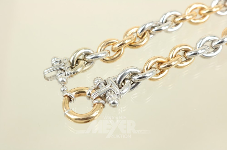 Gliederkette, 750er GG/WG, ca. 52 g.,