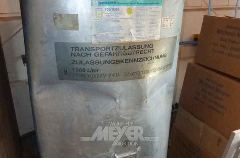 Vorrats- und Entsorgungstank