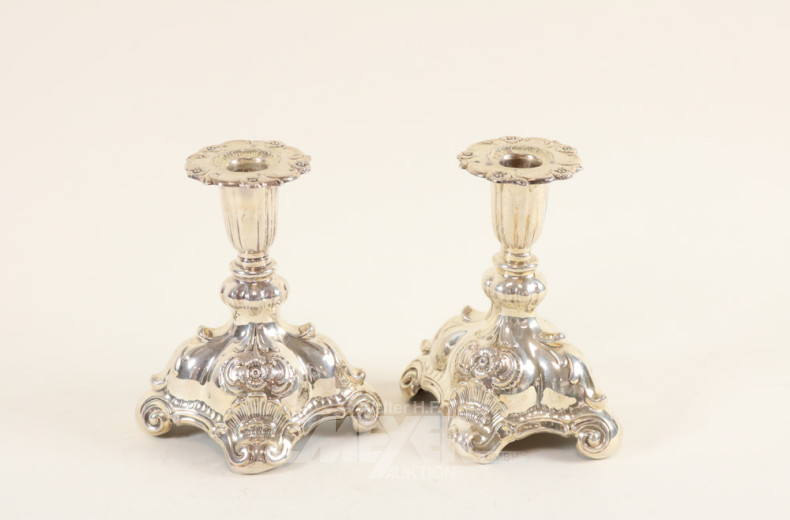 Paar Tischleuchter, Sterling Silber,
