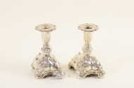 Paar Tischleuchter, Sterling Silber,