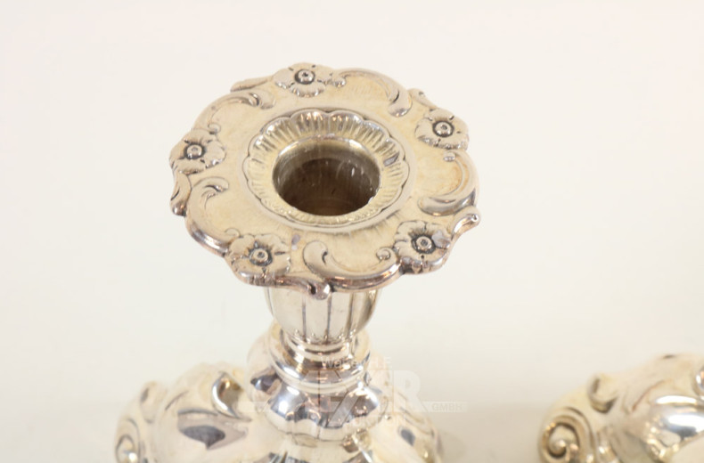 Paar Tischleuchter, Sterling Silber,