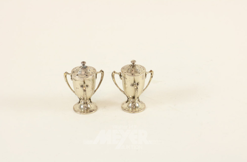 Paar Gewürzstreuer, Silber,