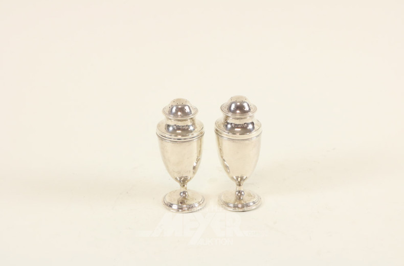 Paar Gewürzstreuer, Silber,